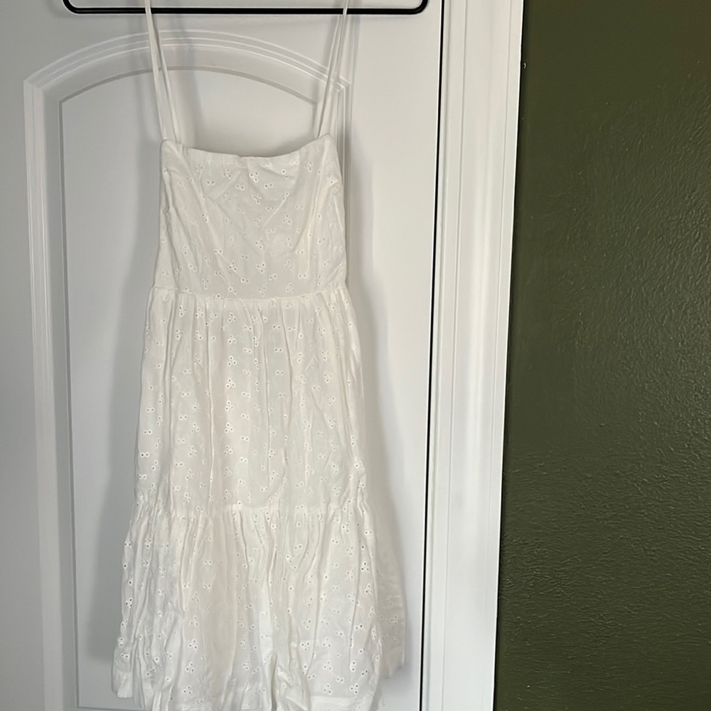 Lovely Blush White patterned dress